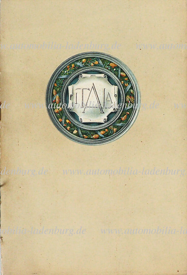 ITALA c. 1920, sales catalog, cord-bound, Itala Modello 50, ital. Text, 30 pages, good condition (1 of 1)