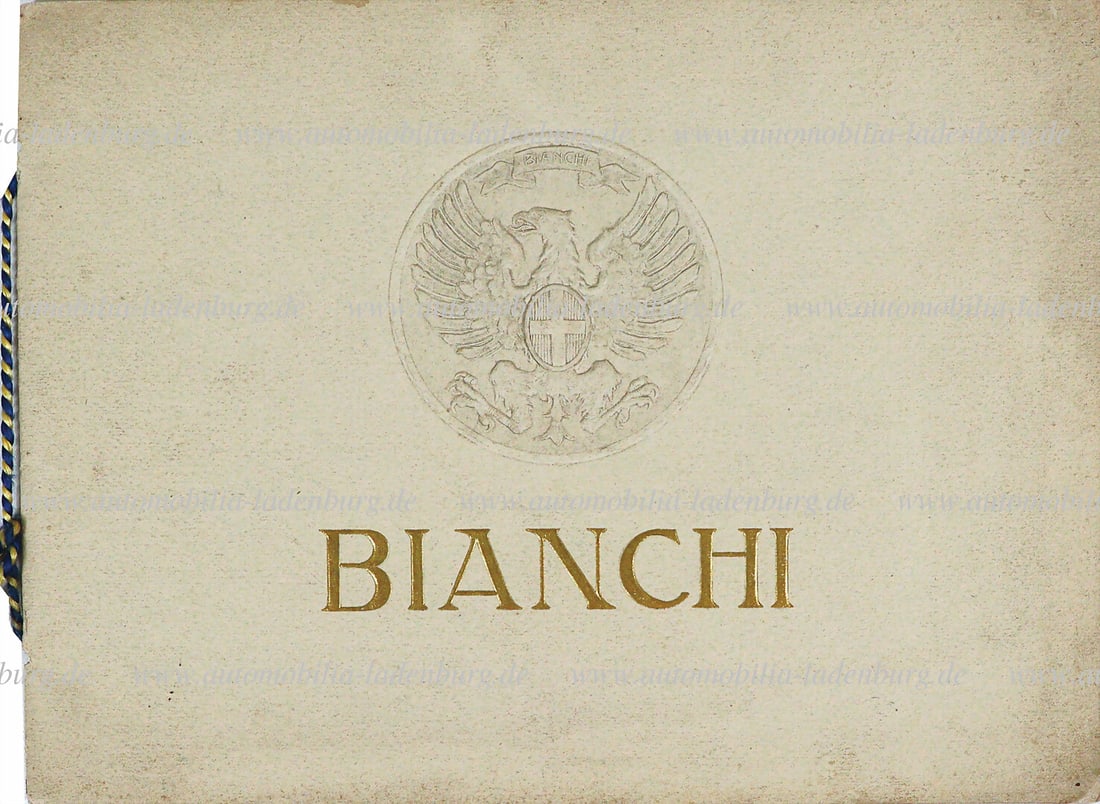 BIANCHI c. 1915, sales catalog model program, cordbound, passenger cars, trucks and military (1 of 1)