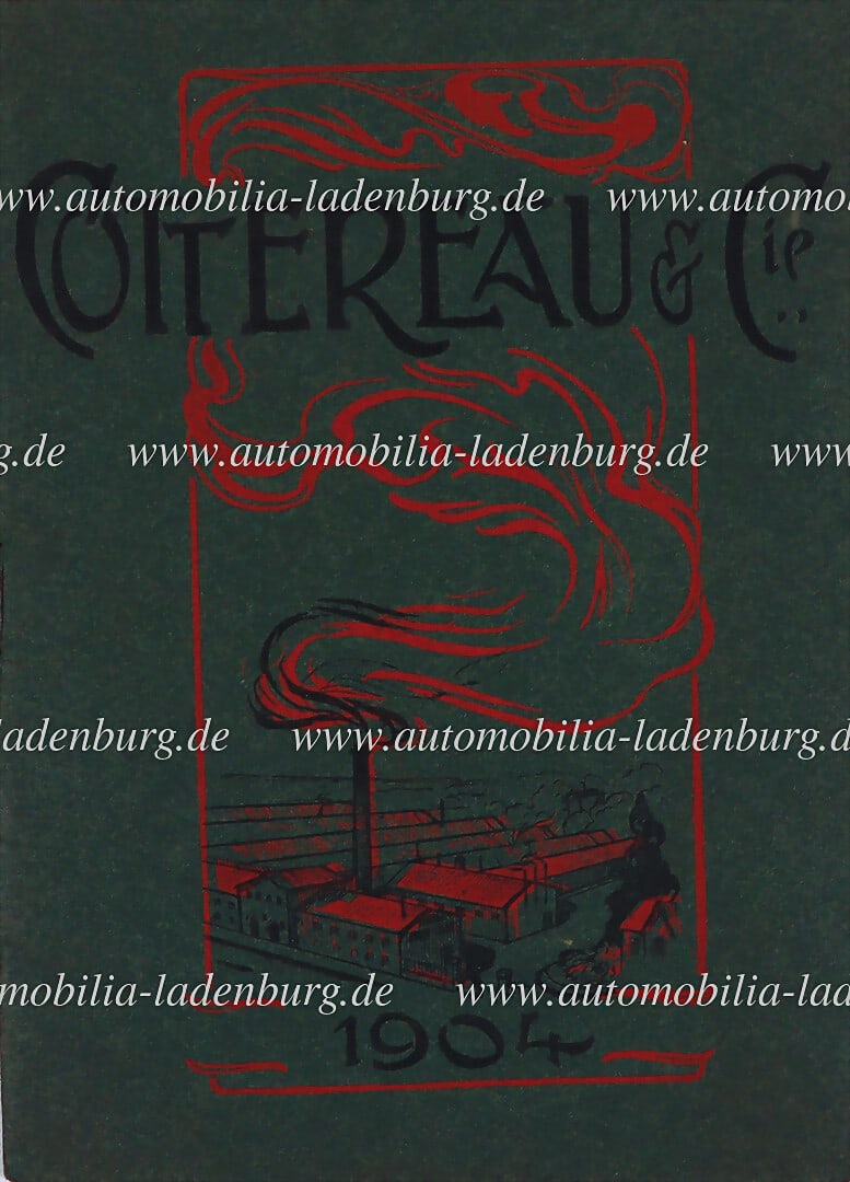 COTTERAU & CIE 1904, sales catalog model program, automobiles types 10HP, 12/16 and 16/20HP, (1 of 1)
