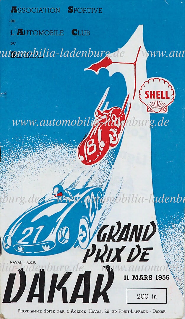GRAND PRIX DAKAR 1956, race program incl. starting list and regulations "Automobile Club du Sé (1 of 1)