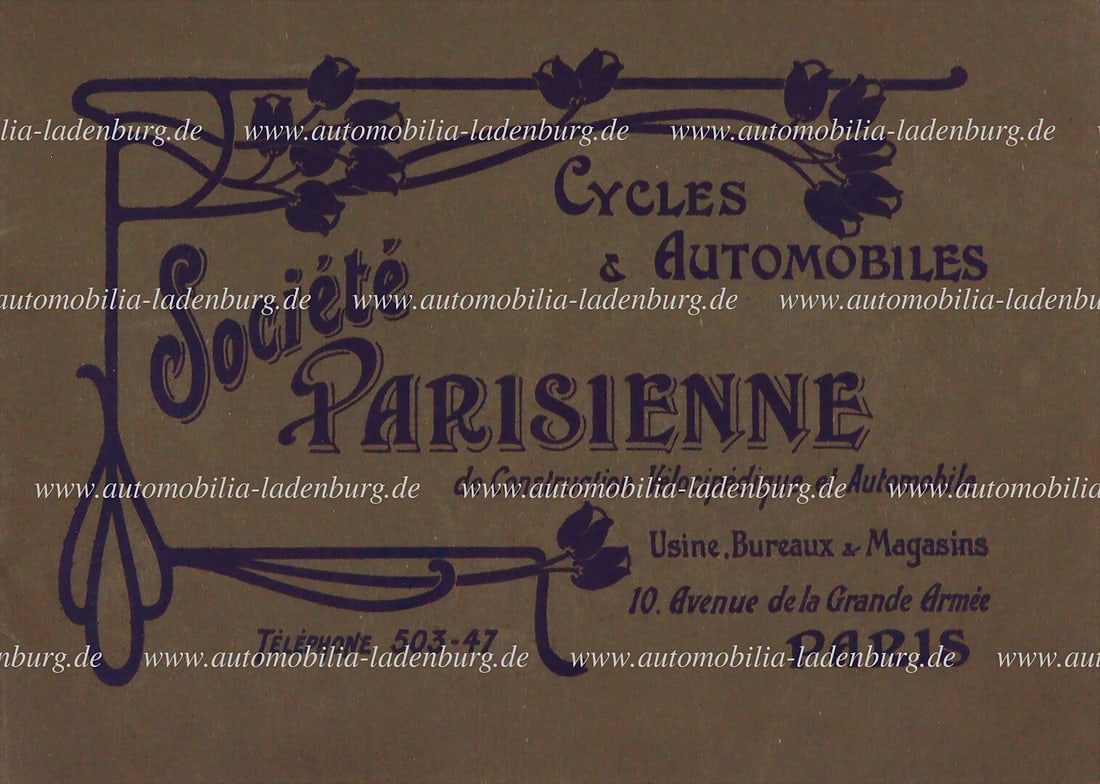 SOCIÉTÉ PARISIENNE 1901, rare sales catalog for bicycles, motorcycles and automobiles, 36 (1 of 1)