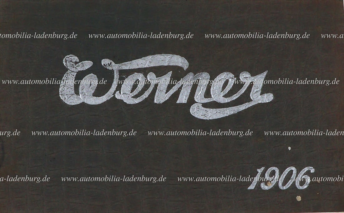 WERNER FRÉRES & CO 1906, sales catalog model program "Motocyclette and Tricar", 24 pages, (1 of 1)