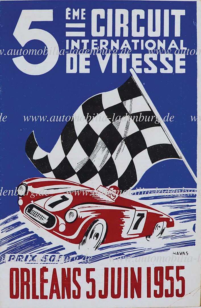 CIRCUIT DE VITESSE D'ORLEANS 1955, race program incl. starter list, among the participants Seidel on (1 of 1)