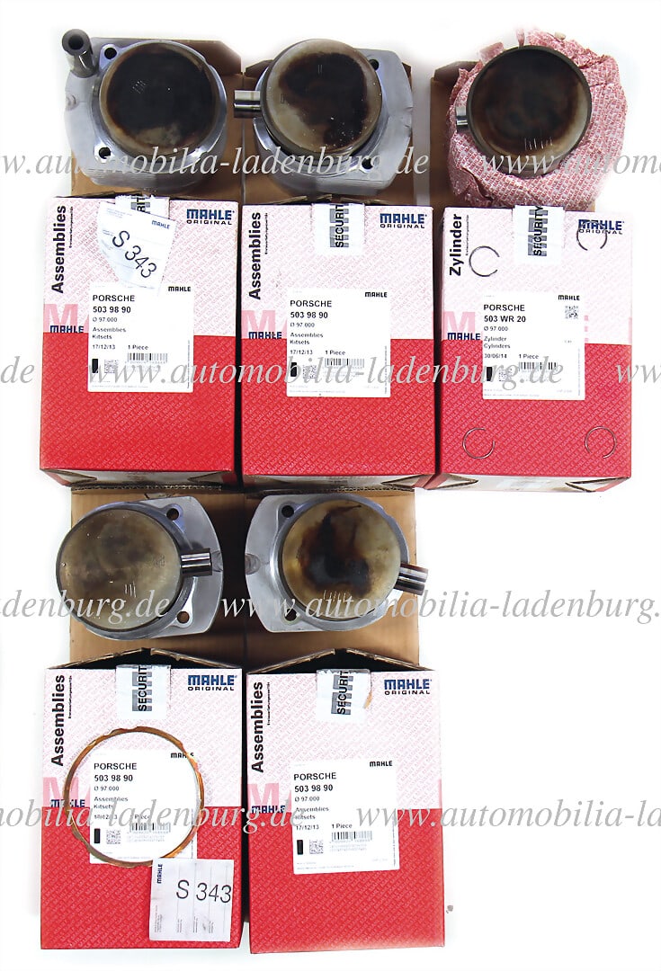 PORSCHE Lot including 5 Mahle cylinders with pistons for Porsche 911 / 930 Turbo, cylinder (1 of 1)