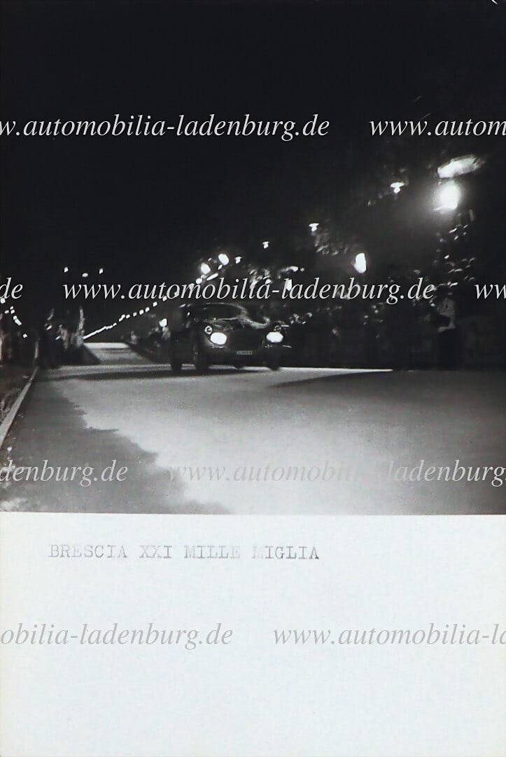 FIAT original b/w photo, Pierpaolo and Manilo Poilucci on Fiat 8V, Mille Miglia 1954, 18x13cm (1 of 2)