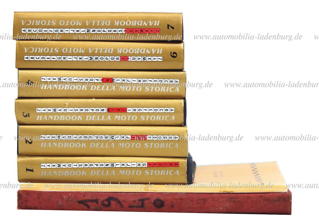 Collection of 8 books including among others: 6 volumes "Handbook della Moto Storica" (1-3 & 4-6), (1 of 1)