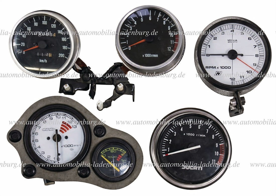 mixed lot of 3 pcs. various instruments, including Veglia Borletti rev counter probably for (1 of 2)