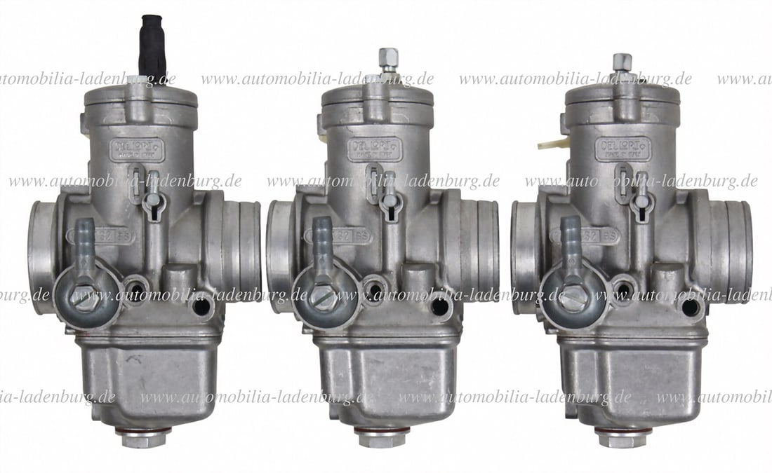 DELLORTO 3-piece set of Dell`Orto carburetors for motorcycles, all "PHBE 32 BS", optically as good (1 of 2)