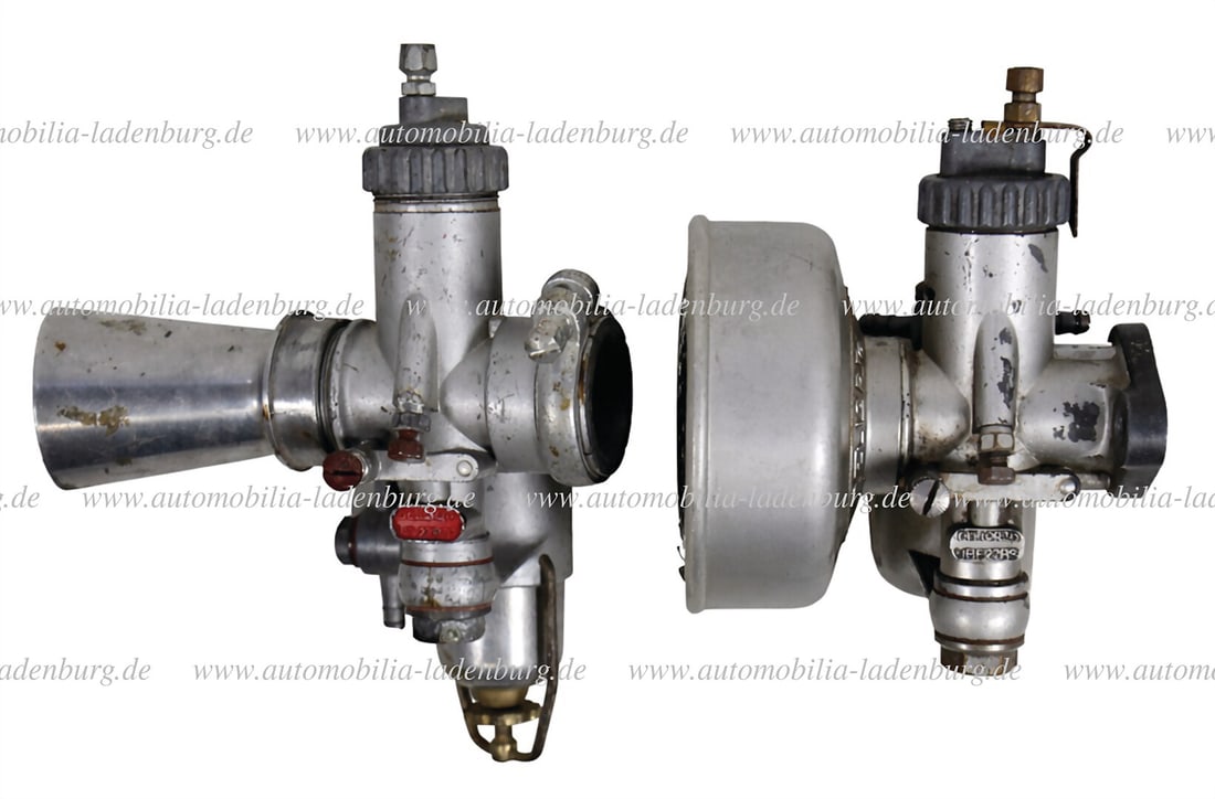 DELLORTO mixed lot of 2 pcs. Dell`Orto carburetors for motorcycles, including "UBE22RS" with air (1 of 3)