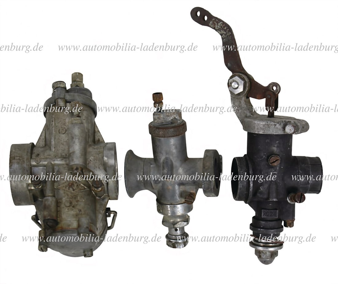 Mixed lot of 3 carburetors, including IRZ 36 "Tipo 3 D.G.A 2"; "RC 24" and another 22mm. Carburetor (1 of 4)