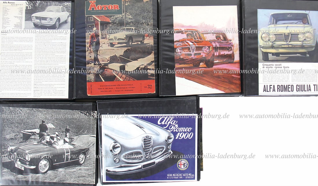 ALFA ROMEO Convolute Leitz folder "Alfa Romeo Giulia Spider", "Giulia TI", "Giulia Sprint GT", (1 of 2)