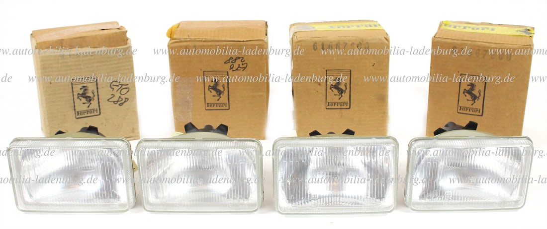 FERRARI Set of 4 Carello fog lights for Ferrari 288GTO, (61667600), in original box German (1 of 7)