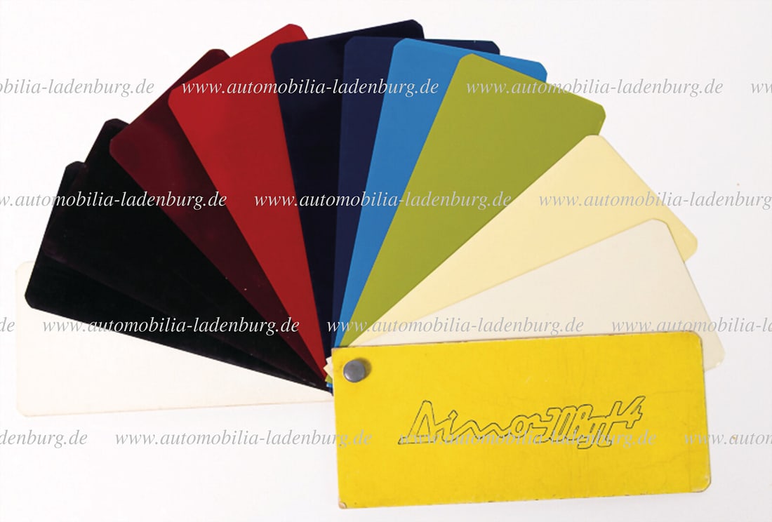 FERRARI Paint sample card (Glidden Salchi) Ferrari Dino 308GT4, with a total of 10 paint sample (1 of 2)