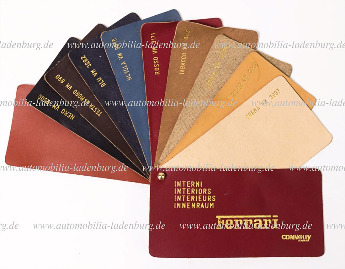 FERRARI 70s Ferrari leather pattern with a total of 9 leather patterns, good condition German (1 of 2)