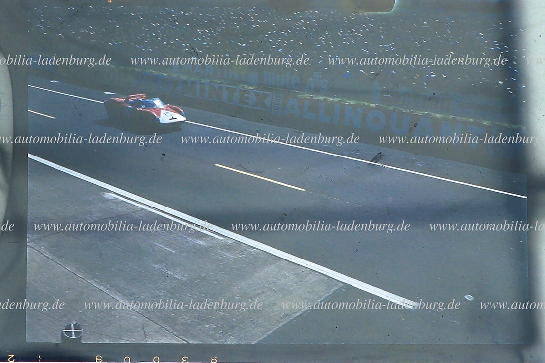FERRARI Le Mans 1964, original color slide, the Ferrari 330P N.A.R.T. (#0810) by Rodriguez / Hudson, (1 of 1)