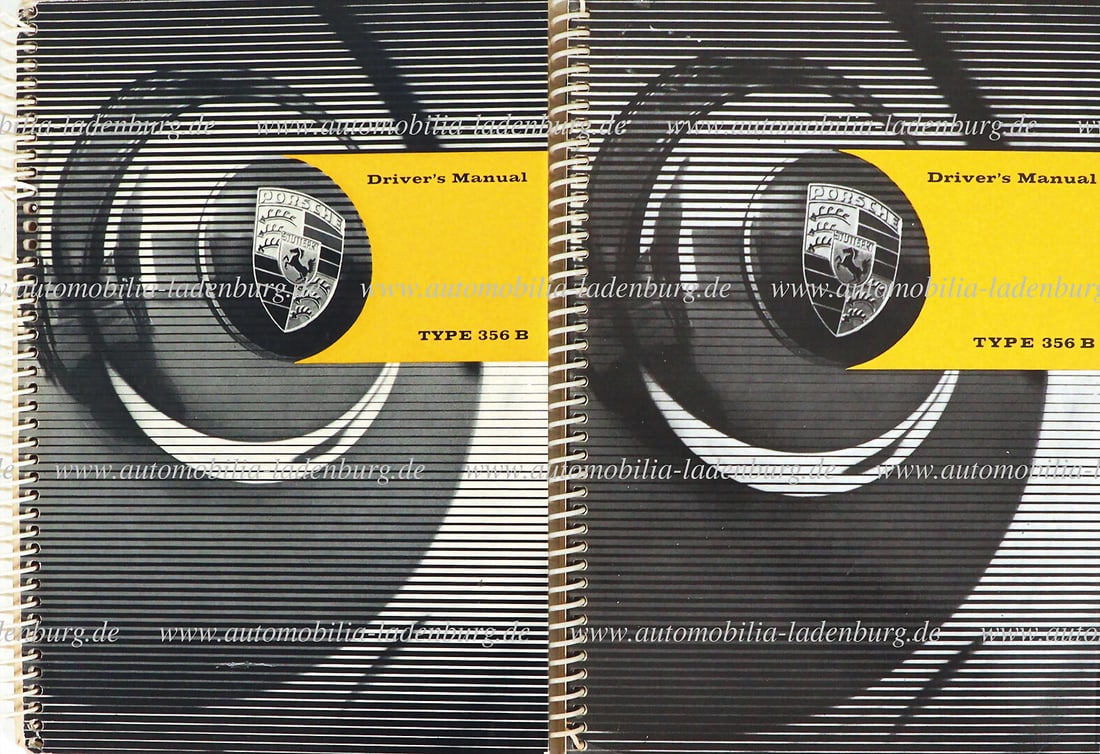 PORSCHE W31e, mixed lot of two operating instructions "356 B Driver's Manual", issues 1.63 and 10.62: PORSCHE W31e, mixed lot of two operating instructions "356 B Driver's Manual", issues 1.63 and 10.62 (with damage to ring binding), good condition German Description PORSCHE W31e, Konvolut zwei Betrie