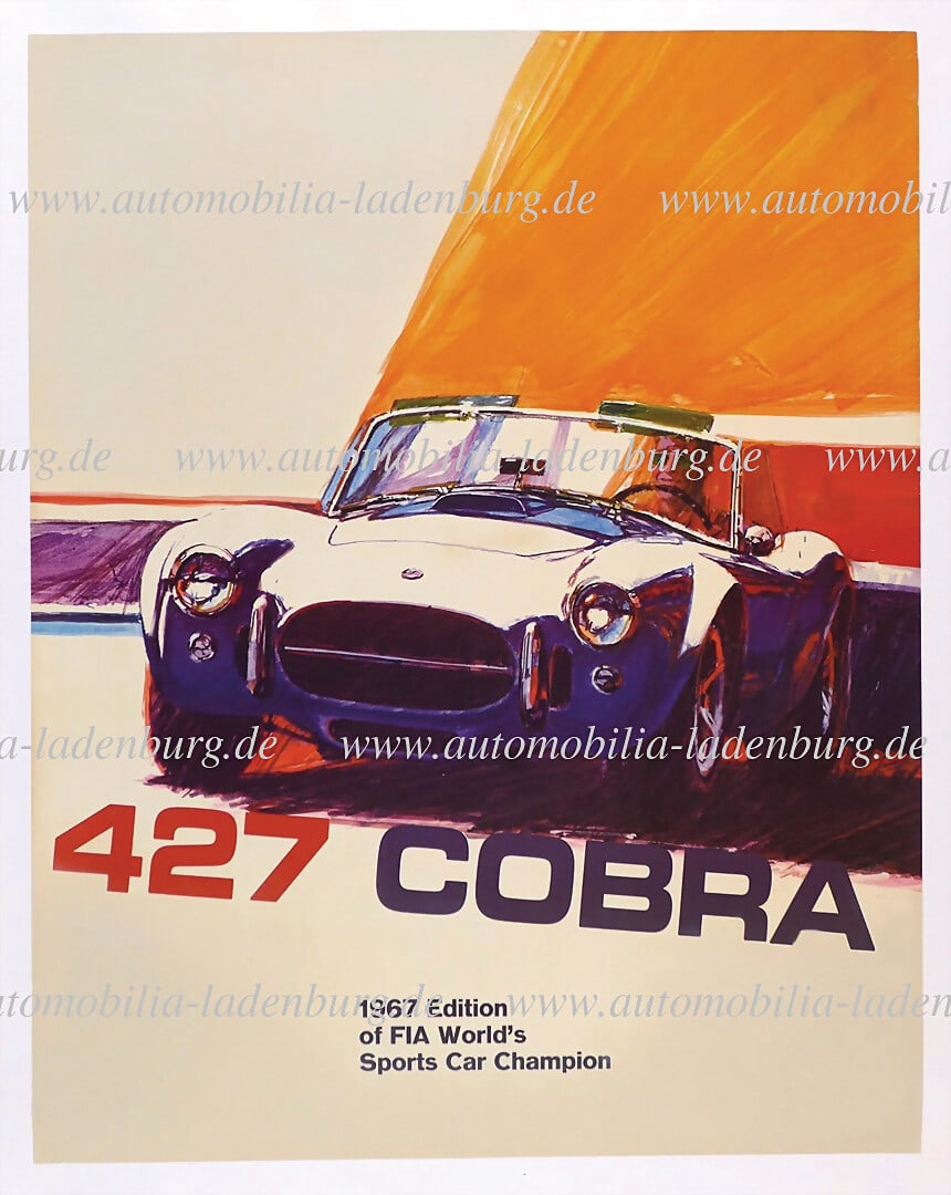 SHELBY 1967, original advertising poster "427 Cobra - 1967 Edition of FIA World's Car Champion", (1 of 1)