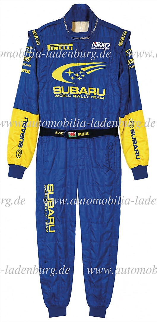 PHIL MILLS Original Sparco driver suit of Phil Mills, co-driver of WRC Rally World Champion Petter (1 of 1)
