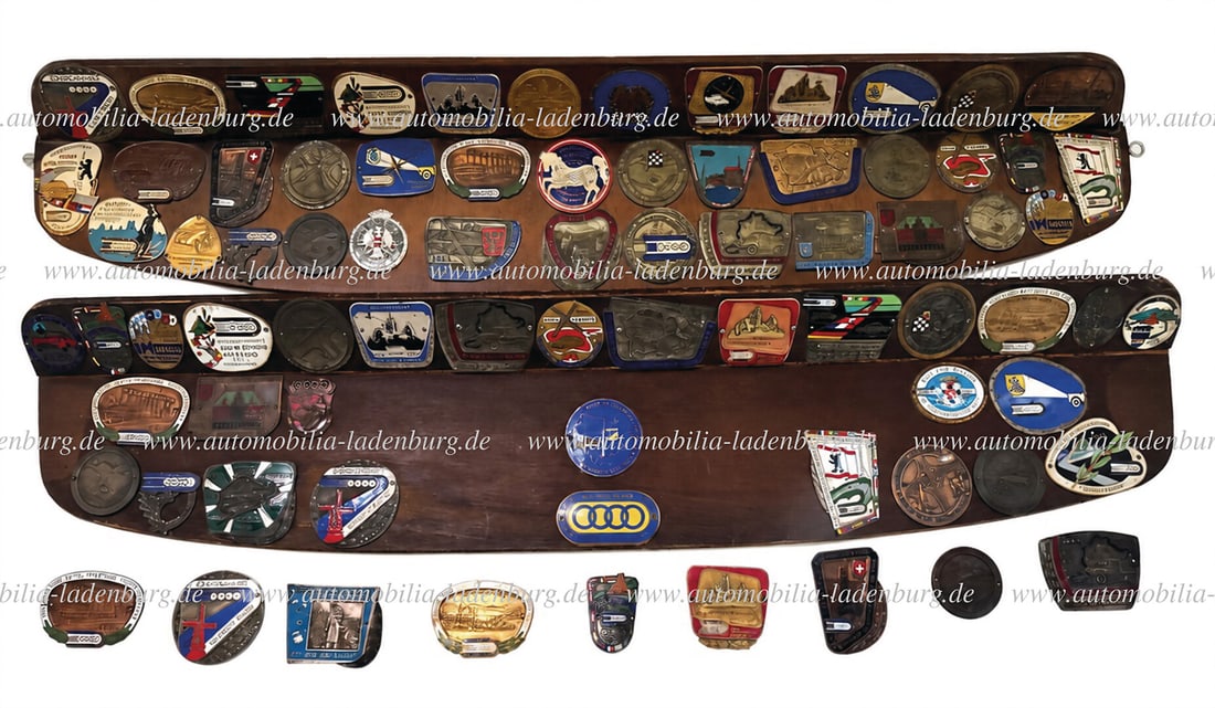 Collection of 78 plaques from the 50s-60s, from the estate of a private DKW driver, 69 plaques (1 of 1)