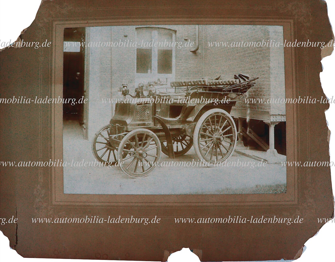 c. 1897, original b/w cabinet photo probably Panhard & Levassor, 17x22cm, rare original photo (1 of 1)