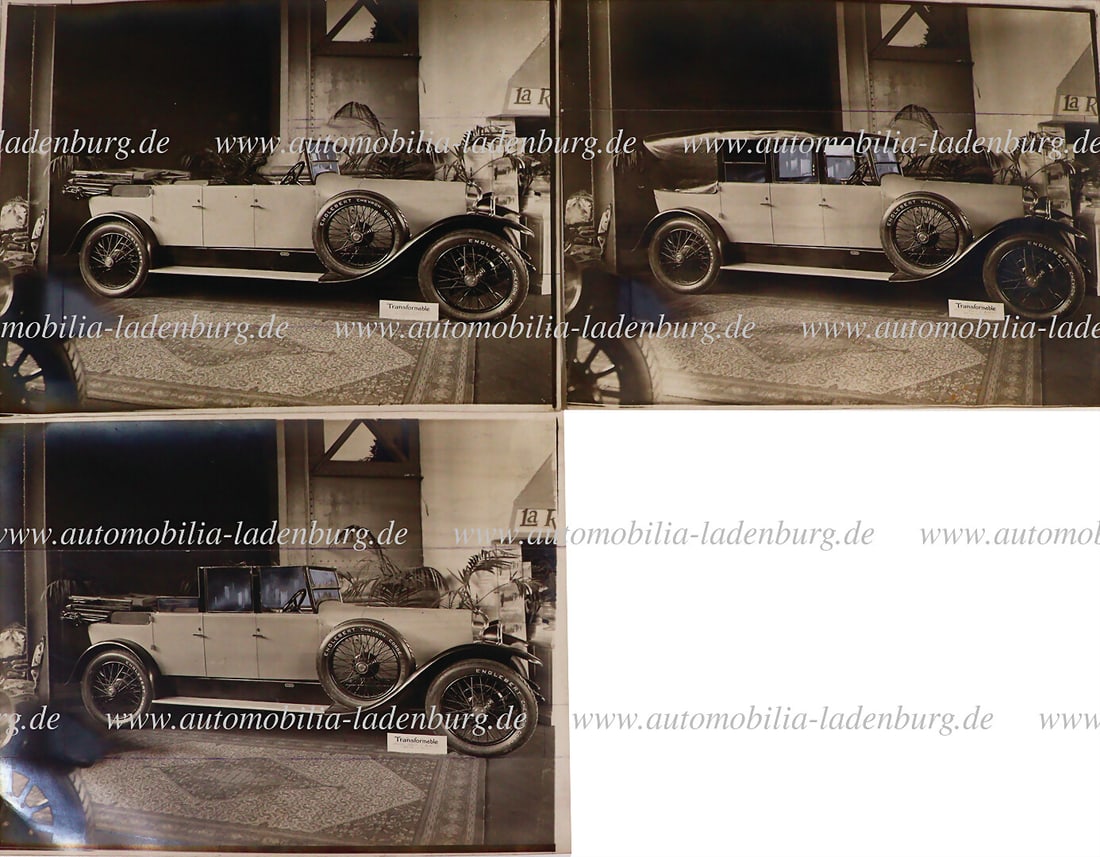 ENGLEBERT 20s, mixed lot of 3 advertising photos, Transformations Cabriolet, rare large format (1 of 2)