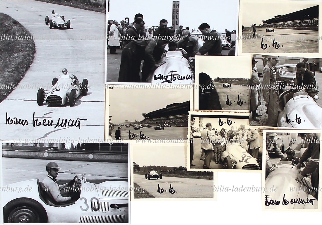 HANS HERRMANN 2.8.1953, German Grand Prix, set of 10 original b/w photographs, Hans Herrmann on (1 of 1)
