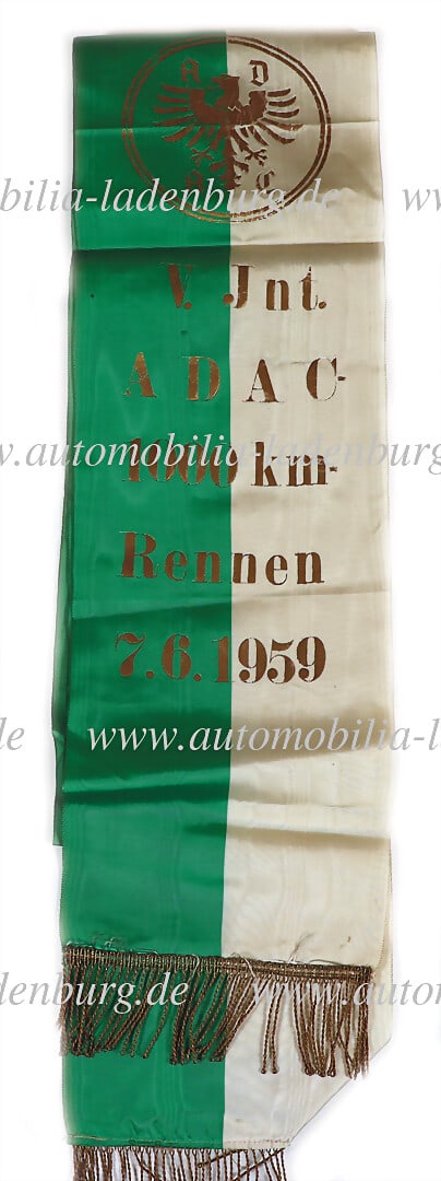 HANS HERRMANN 1000km NÃ¼rburgring 1959, winner's ribbon for the class winner, Herrmann / (1 of 1)