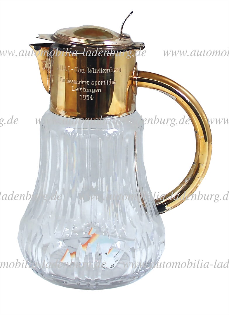 HANS HERRMANN 1954, trophy crystal glass carafe "ADAC Gau WÃ¼rttemberg - For special (1 of 1)