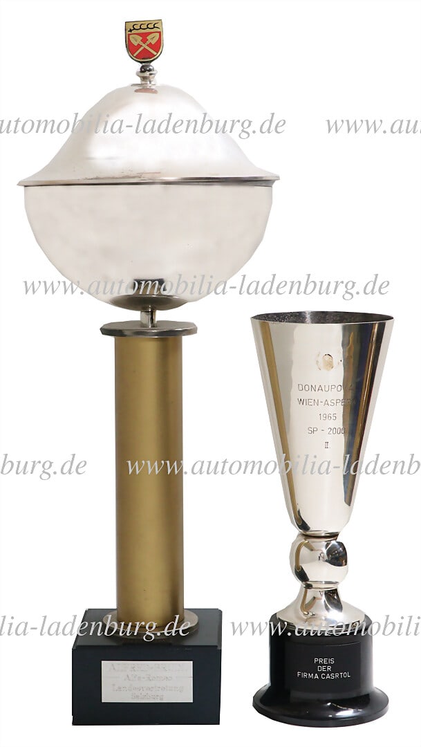 HANS HERRMANN 17.10.1965, set of winner's trophy "Donaupokal Wien-Aspern 1965" awarded by "Alfred (1 of 1)