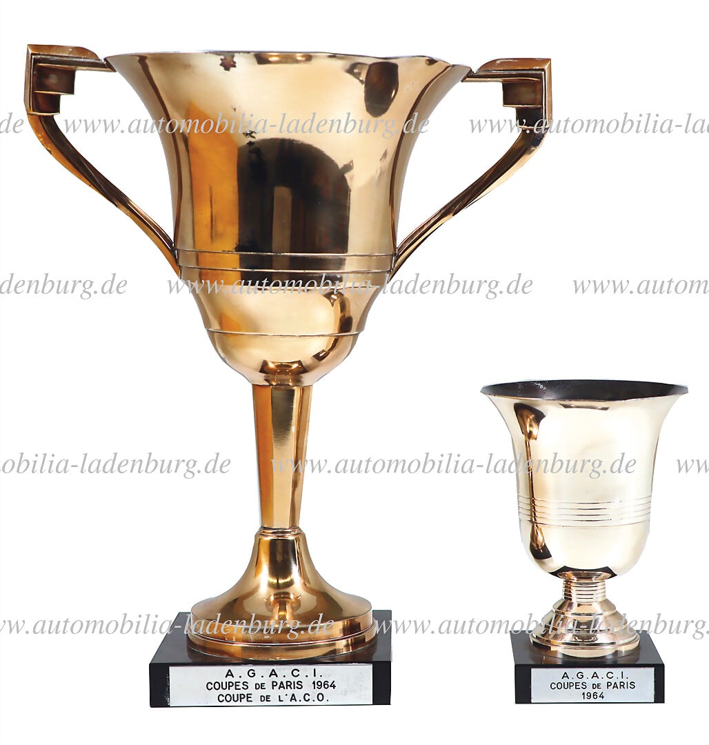 HANS HERRMANN 20.09.1964, mixed lot of 2 pieces, including winner's trophy "A.G.A.C.I. Coupes des (1 of 1)