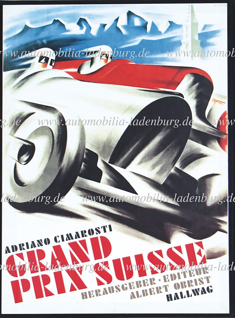 HANS HERRMANN Hand-signed book "Grand Prix Suisse", by Adriano Cimarosti, with dedication to Hans (1 of 1)