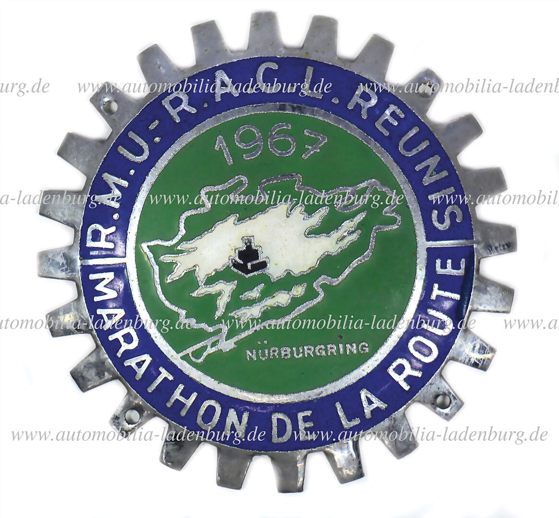 HANS HERRMANN August 23-26, 1967, participant badge "R.M.U.-R.A.C.L. Reunis - Marathon de la Route (1 of 1)