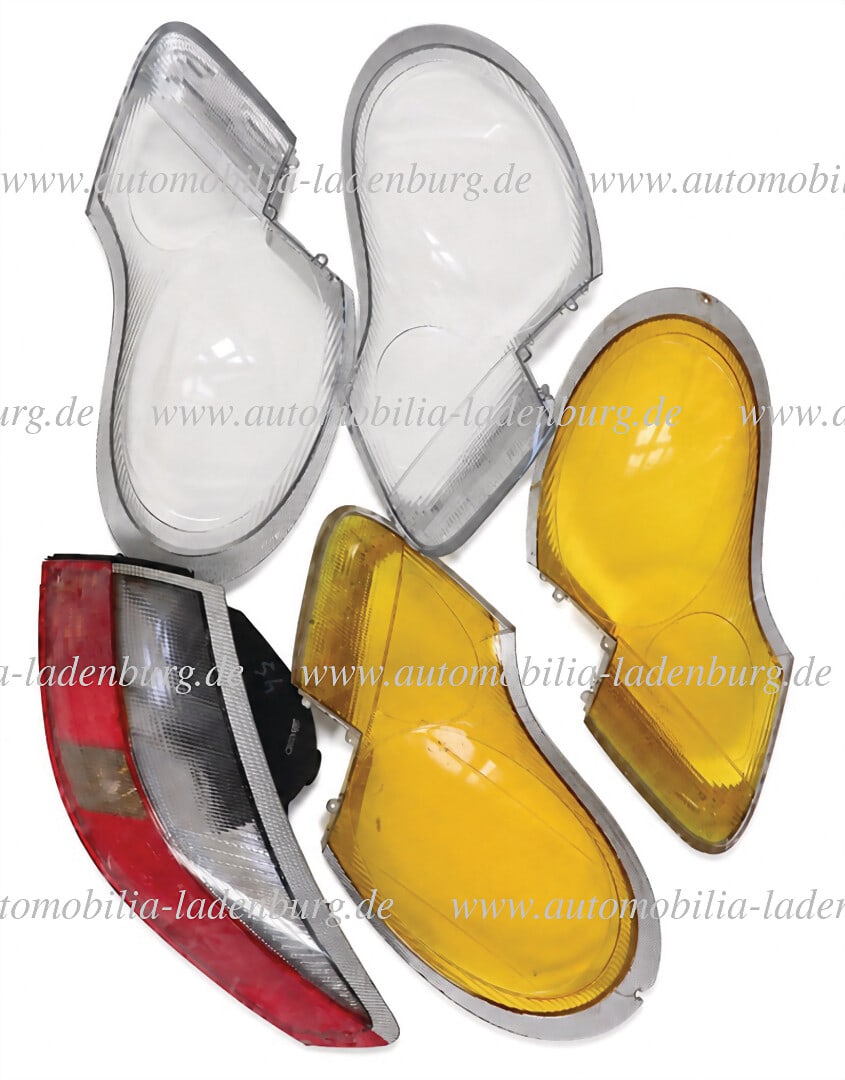 PORSCHE Mixed lot including two pairs of headlight covers for Porsche 911 (996), 1x yellow cup, with (1 of 1)