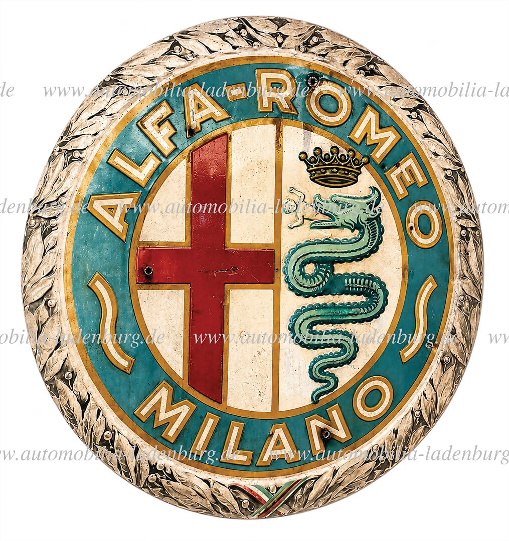ALFA ROMEO 1948 to 1951, lithographed dealer's sign / company logo, 87cm diameter, smaller areas (1 of 1)