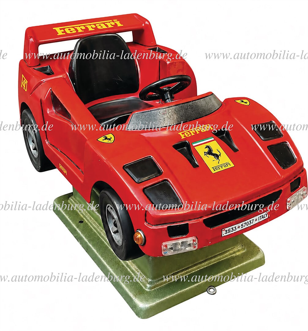 FERRARI Coin-operated car / rocking machine, Ferrari F40, functional German Description FERRARI: FERRARI Coin-operated car / rocking machine, Ferrari F40, functional German Description FERRARI MÃ¼nzauto / Schaukelautomat, Ferrari F40, funktionsfÃ¤hig