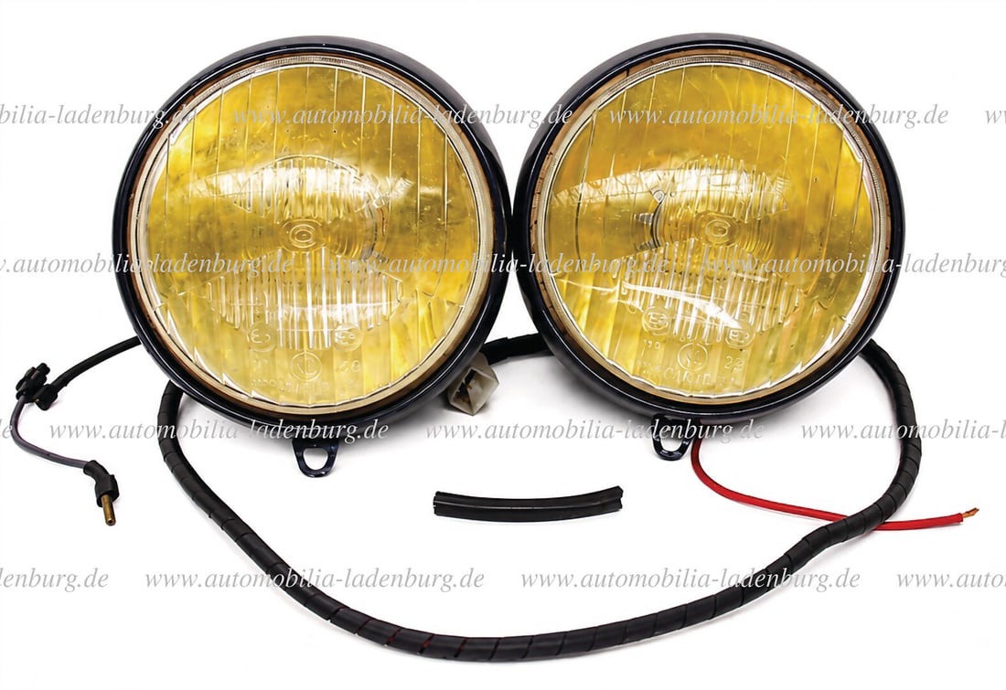 PORSCHE one pair of Cibie auxiliary headlights for hood, painted, used German Description PORSCHE (1 of 1)