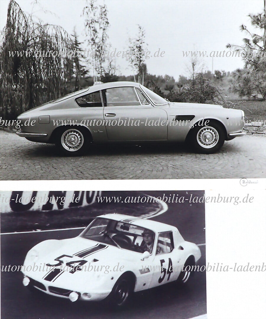 ASA (FERRARI) Mixed lot of 2 pieces, including original b/w photo / factory photo ASA 1000GT (1 of 2)