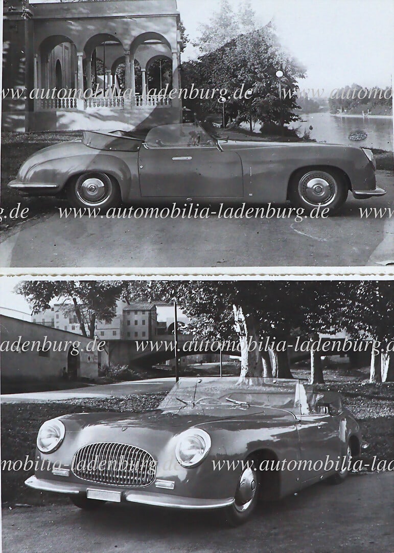 CISTITALIA Mixed lot of 2 original b/w photos / factory photos Cistialia 1100, 17,5x23,5cm, stamped: CISTITALIA Mixed lot of 2 original b/w photos / factory photos Cistialia 1100, 17,5x23,5cm, stamped "Carrozzeria Castagna" German Description CISTITALIA Konvolut 2 original s/w Aufnahmen / Werksfotos 