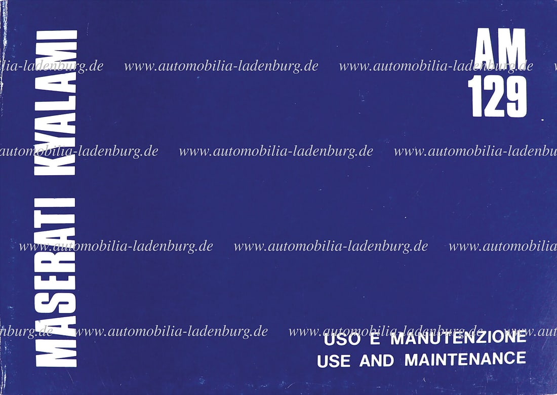 MASERATI 1/1978, operating instructions Maserati Kyalami AM 129, ital./engl. text, good condition (1 of 1)