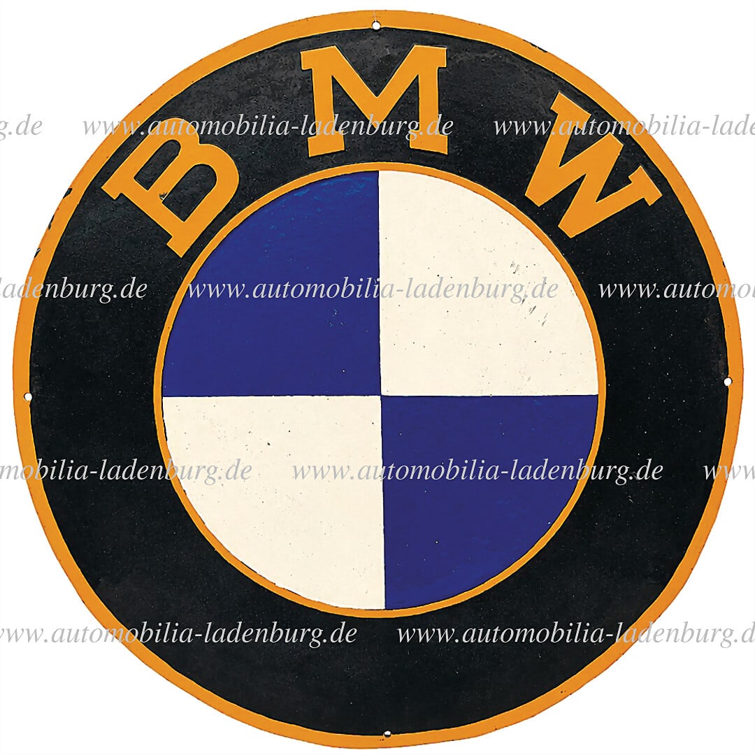 BMW 30s, enamel sign BMW, diameter 60cm, restrained German Description BMW 30er Jahre, (1 of 1)