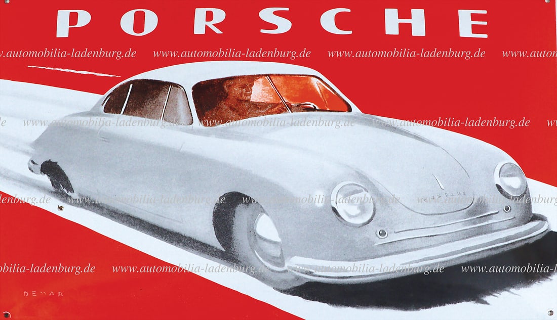 PORSCHE Enamel sign Porsche 356 GmÃ¼nd, limited edition 395/500, 40x60cm, with certificate (1 of 1)