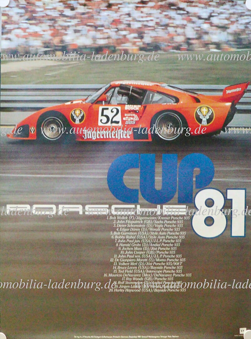 PORSCHE Mixed lot of 6 racing posters including "Porsche Super Cup 1986", top right slightly (1 of 6)