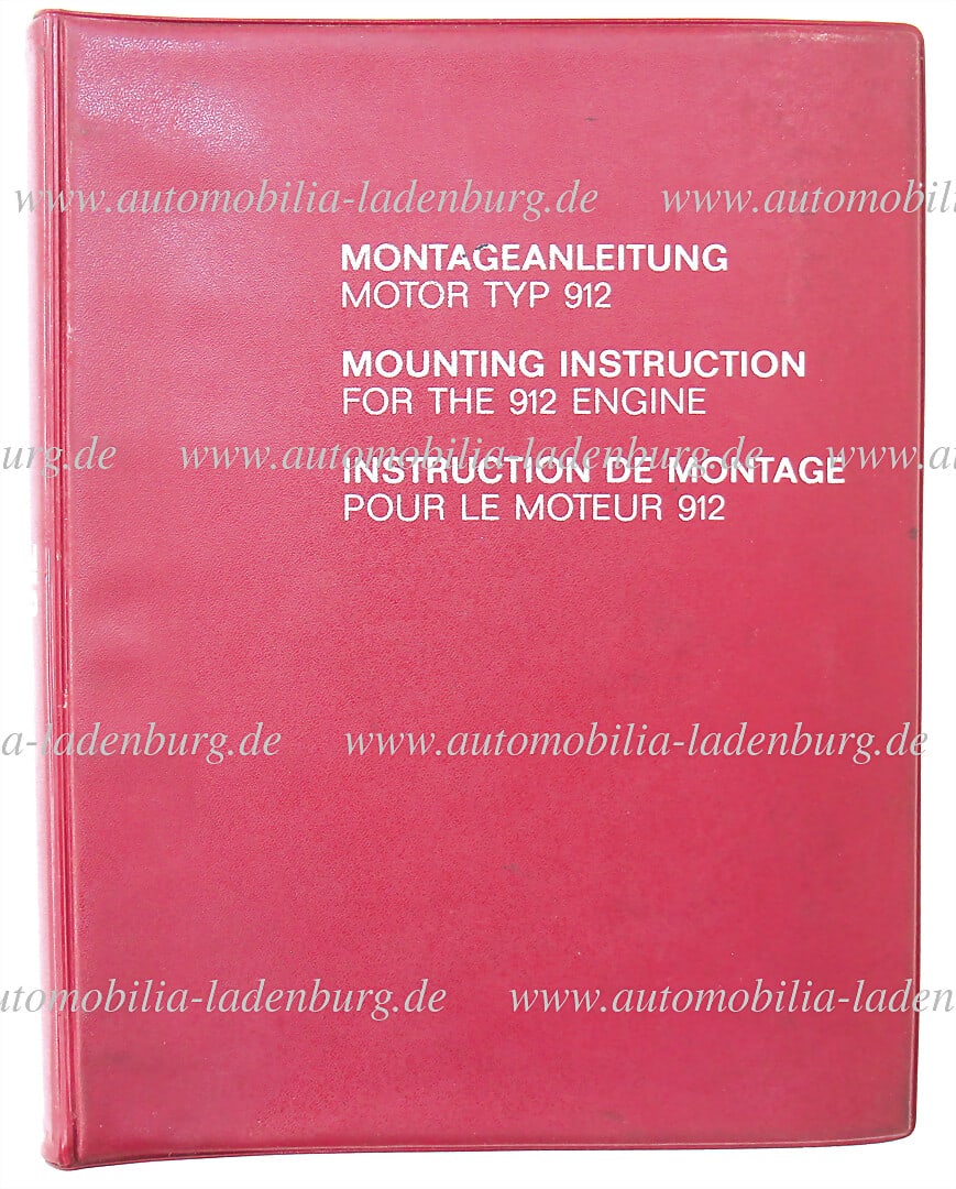PORSCHE 1966, assembly instructions Porsche engine type 912, edition 1966, technical status (1 of 1)