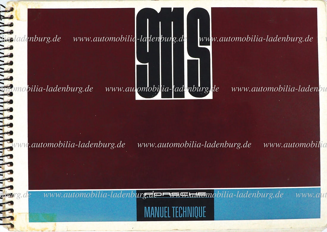 PORSCHE original Porsche 911S "Operating instructions (manuel technique)" in French with signs of (1 of 1)