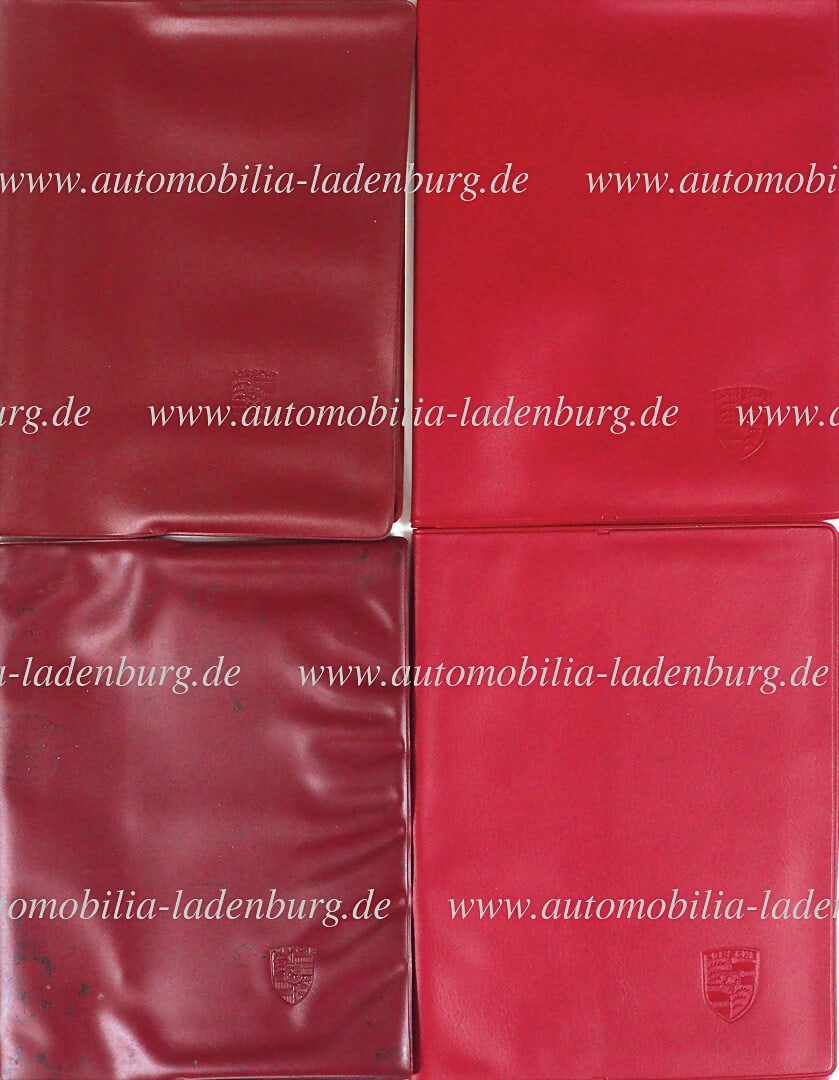 PORSCHE Mixed lot of 4 board folders without contents, inside 2x red, 1x blue, 1x orange German: PORSCHE Mixed lot of 4 board folders without contents, inside 2x red, 1x blue, 1x orange German Description PORSCHE Konvolut 4 tlg. Bordmappen ohne Inhalt, innen 2x rot, 1x blau, 1x orange