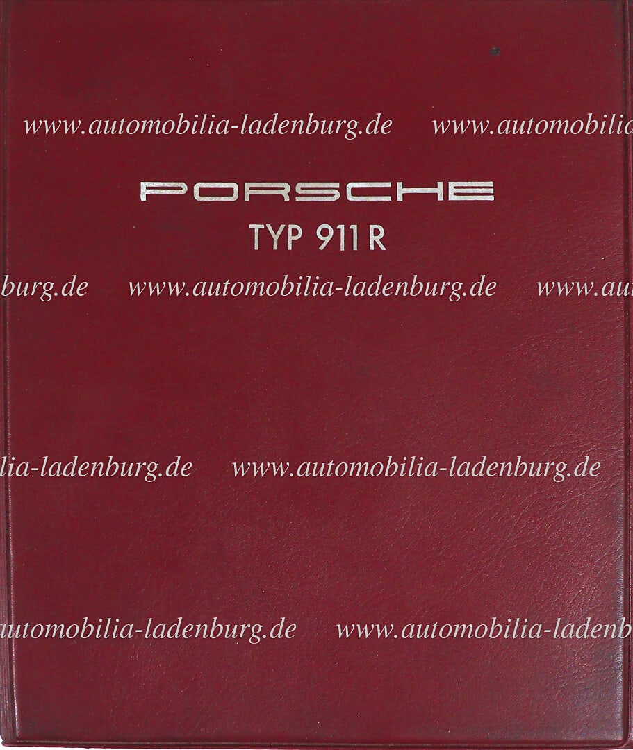 PORSCHE Owner's manual Porsche 911R with circular letter no. 1, 1967, print no. W 329, 65 pages, (1 of 2)