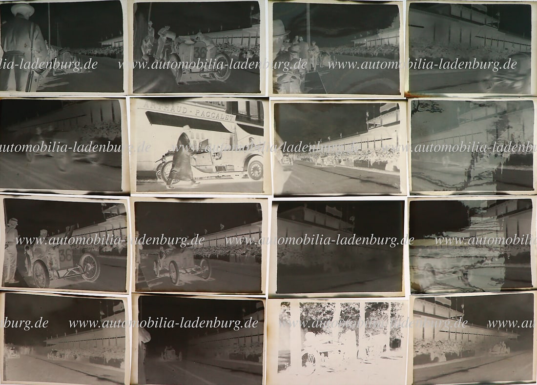 GRAND PRIX FRANCE 1914, bundle of 29 original b/w negatives, approach to the Grand Prix in Lyon as (1 of 2)