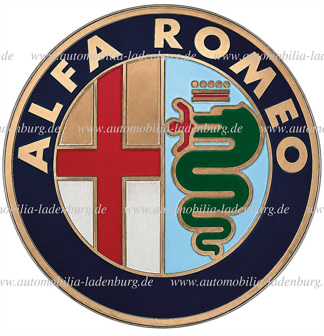ALFA ROMEO Illuminated advertising sign Alfa Romeo, diameter 84cm. Shipping only by forwarding agent (1 of 1)