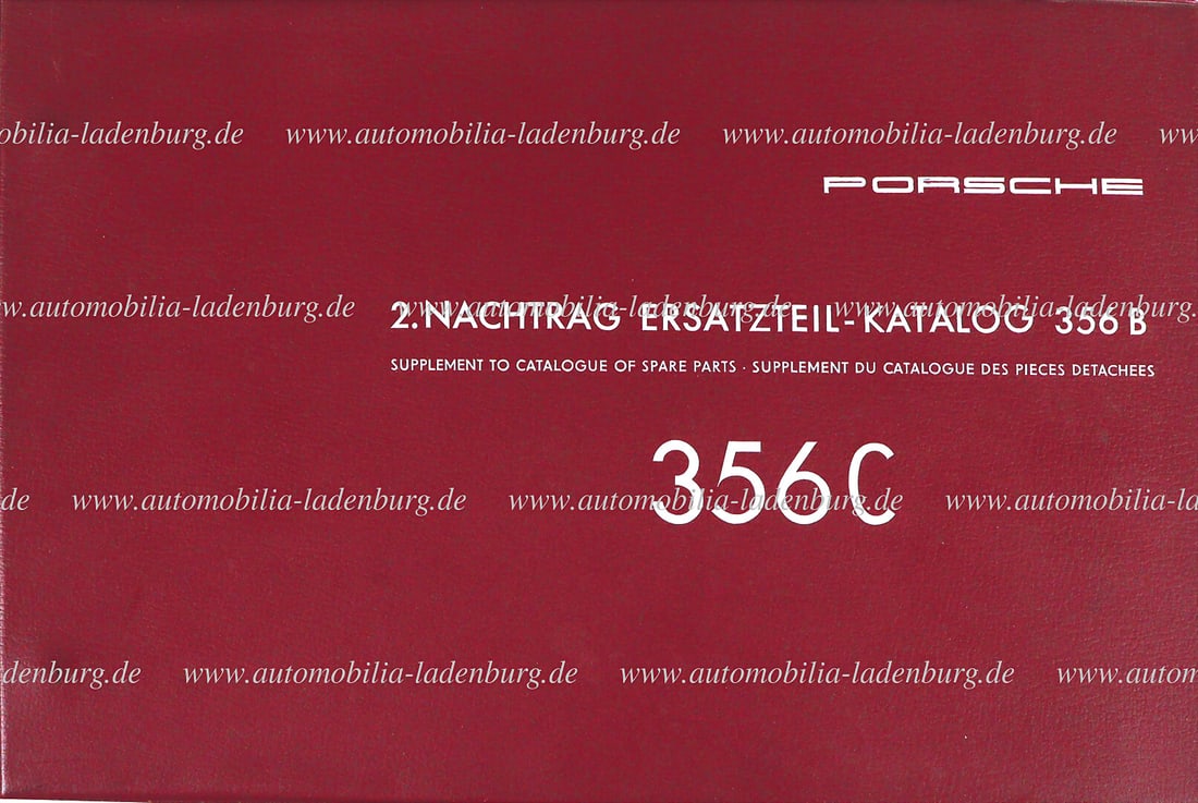 PORSCHE Supplement to spare parts catalog Porsche 356B and C, August 1963 edition, good condition (1 of 1)