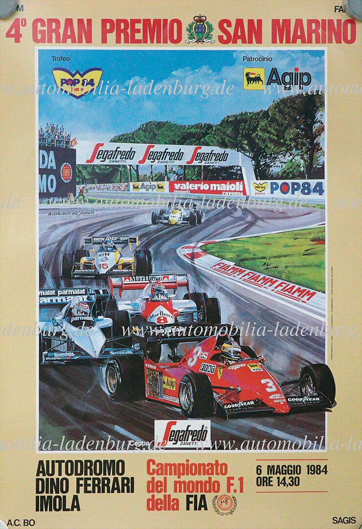 Mixed lot of 5 event posters including Grand Premio de Espana Montjuch 1975, 98x67cm; XXII Gran (1 of 5)